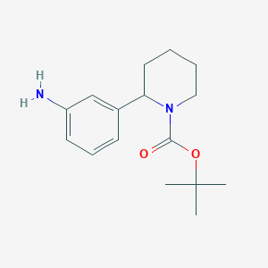 molecular formula C16H24N2O2 B3030452 Tert-butyl 2-(3-aminophenyl)piperidine-1-carboxylate CAS No. 908334-27-0