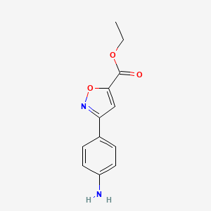 molecular formula C12H12N2O3 B3030456 Ethyl 3-(4-aminophenyl)isoxazole-5-carboxylate CAS No. 908802-68-6