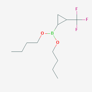 molecular formula C12H22BF3O2 B3030461 Dibutyl (2-(trifluoromethyl)cyclopropyl)boronate CAS No. 909698-11-9