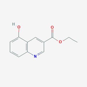 molecular formula C12H11NO3 B3030470 Ethyl 5-hydroxyquinoline-3-carboxylate CAS No. 911108-83-3