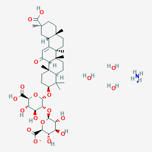 molecular formula C42H71NO19 B3030473 Ammonium glycyrrhizinate trihydrate CAS No. 911217-00-0