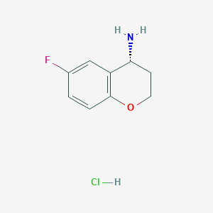 molecular formula C9H11ClFNO B3030479 (R)-6-fluorochroman-4-amine hydrochloride CAS No. 911826-09-0