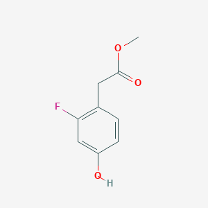 molecular formula C9H9FO3 B3030493 Methyl 2-(2-fluoro-4-hydroxyphenyl)acetate CAS No. 91361-59-0