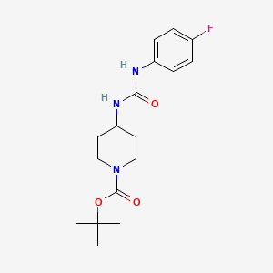 molecular formula C17H24FN3O3 B3030494 tert-Butyl 4-[3-(4-fluorophenyl)ureido]piperidine-1-carboxylate CAS No. 913634-45-4