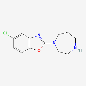 molecular formula C12H14ClN3O B3030506 5-Chloro-2-(1,4-diazepan-1-yl)benzo[d]oxazole CAS No. 914299-55-1