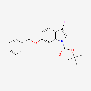molecular formula C20H20INO3 B3030510 6-Benzyloxy-3-iodoindole-1-carboxylic acid tert-butyl ester CAS No. 914349-30-7