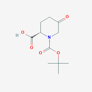 molecular formula C11H17NO5 B3030529 (S)-1-(叔丁氧羰基)-5-氧代哌啶-2-羧酸 CAS No. 915976-41-9
