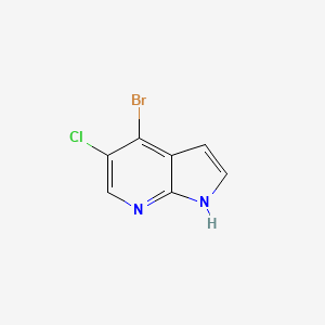 molecular formula C7H4BrClN2 B3030532 4-Bromo-5-chloro-1H-pyrrolo[2,3-b]pyridine CAS No. 916176-52-8