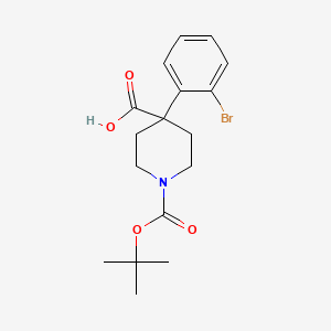 molecular formula C17H22BrNO4 B3030567 N-BOC-4-(2-BROMOPHENYL)-PIPERIDINE-4-CARBOXYLIC ACID CAS No. 920023-52-5