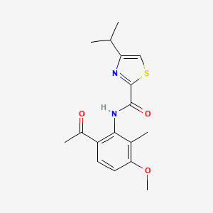 N-(6-acetyl-3-methoxy-2-methylphenyl)-4-isopropylthiazole-2-carboxamide