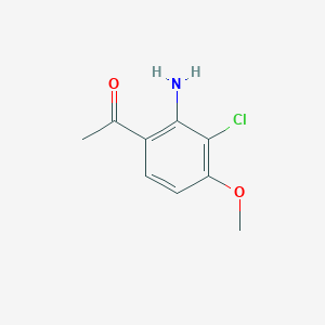 molecular formula C9H10ClNO2 B3030582 1-(2-Amino-3-chloro-4-methoxyphenyl)ethanone CAS No. 923289-36-5