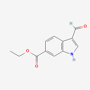 molecular formula C12H11NO3 B3030596 ethyl 3-formyl-1H-indole-6-carboxylate CAS No. 927181-97-3