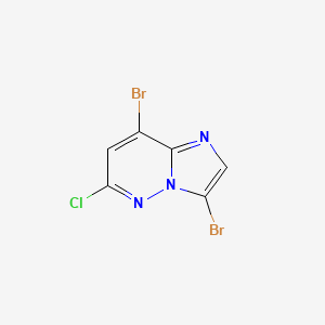 molecular formula C6H2Br2ClN3 B3030619 3,8-Dibromo-6-chloroimidazo[1,2-b]pyridazine CAS No. 933035-31-5