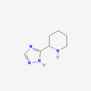 molecular formula C7H12N4 B3030625 2-(1H-1,2,4-triazol-3-yl)piperidine CAS No. 933713-88-3