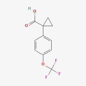 molecular formula C11H9F3O3 B3030643 1-(4-(Trifluoromethoxy)phenyl)cyclopropanecarboxylic acid CAS No. 936727-93-4