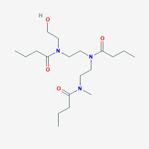 molecular formula C19H37N3O4 B3030668 N-[2-[butanoyl-[2-[butanoyl(2-hydroxyethyl)amino]ethyl]amino]ethyl]-N-methylbutanamide CAS No. 941228-32-6