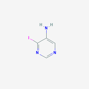 molecular formula C4H4IN3 B3030670 4-Iodopyrimidin-5-amine CAS No. 942067-98-3
