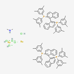 [1-[2-bis(3,5-dimethylphenyl)phosphanylnaphthalen-1-yl]naphthalen-2-yl]-bis(3,5-dimethylphenyl)phosphane;N-methylmethanamine;ruthenium;trichloronioruthenium(1-);chloride;hydrochloride