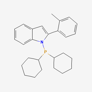 molecular formula C27H34NP B3030732 N-(DICYCLOHEXYLPHOSPHINO)-2-(2'-TOLYL)INDOLE CAS No. 947402-59-7
