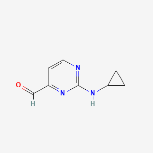 molecular formula C8H9N3O B3030739 2-Cyclopropylamino-pyrimidine-4-carbaldehyde CAS No. 948549-74-4
