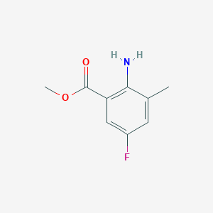 molecular formula C9H10FNO2 B3030759 Methyl 2-amino-5-fluoro-3-methylbenzoate CAS No. 952479-98-0