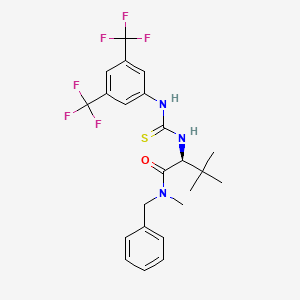 molecular formula C23H25F6N3OS B3030815 (S)-2-[[3,5-Bis(trifluoromethyl)phenyl]thioureido]-N-benzyl-N,3,3-trimethylbutanamide CAS No. 959979-30-7