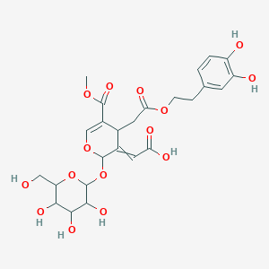 2-[4-[2-[2-(3,4-Dihydroxyphenyl)ethoxy]-2-oxoethyl]-5-methoxycarbonyl-2-[3,4,5-trihydroxy-6-(hydroxymethyl)oxan-2-yl]oxy-4H-pyran-3-ylidene]acetic acid