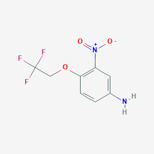 molecular formula C8H7F3N2O3 B3030883 3-Nitro-4-(2,2,2-trifluoroethoxy)aniline CAS No. 1000339-84-3