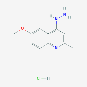4-Hydrazino-6-methoxy-2-methylquinoline hydrochloride