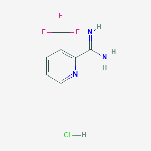 molecular formula C7H7ClF3N3 B3030973 3-(Trifluoromethyl)picolinimidamide hydrochloride CAS No. 1179361-68-2