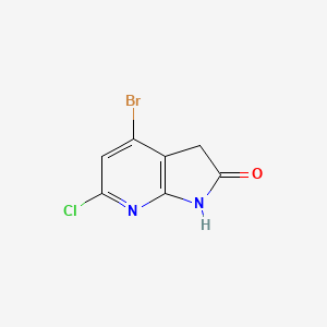 molecular formula C7H4BrClN2O B3030982 4-Bromo-6-chloro-1H,2H,3H-pyrrolo[2,3-b]pyridin-2-one CAS No. 1190322-92-9