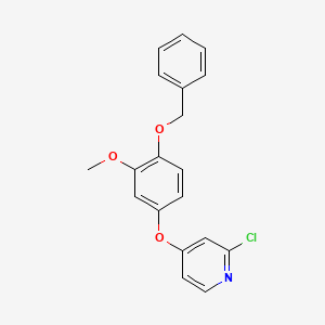4-(4-(Benzyloxy)-3-methoxyphenoxy)-2-chloropyridine