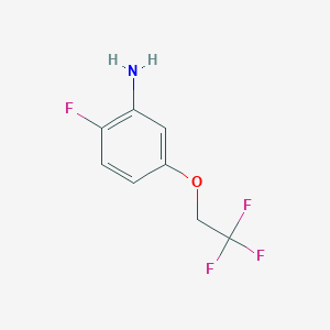 molecular formula C8H7F4NO B3031014 2-Fluoro-5-(2,2,2-trifluoroethoxy)aniline CAS No. 1245823-39-5