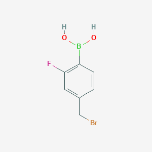 molecular formula C7H7BBrFO2 B3031049 4-(Bromomethyl)-2-fluorobenzeneboronic acid CAS No. 1331945-16-4