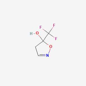 molecular formula C4H4F3NO2 B3031053 5-(Trifluoromethyl)-4,5-dihydroisoxazol-5-ol CAS No. 134219-67-3