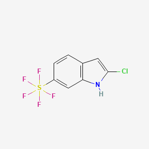2-Chloro-6-pentafluorosulfanyl-1H-indole