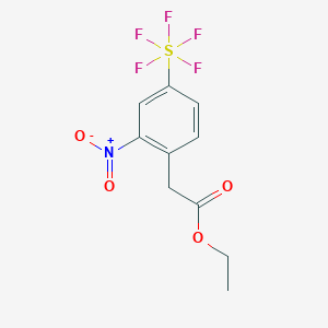Ethyl (2-nitro-4-(pentafluorosulfanyl)phenyl) acetate