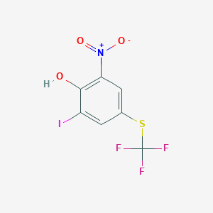 2-Iodo-6-nitro-4-[(trifluoromethyl)thio]phenol