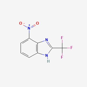 molecular formula C8H4F3N3O2 B3031112 Benzimidazole, 4-nitro-2-(trifluoromethyl)- CAS No. 14689-51-1