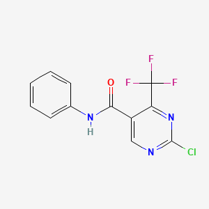 molecular formula C12H7ClF3N3O B3031129 2-chloro-N-phenyl-4-(trifluoromethyl)pyrimidine-5-carboxamide CAS No. 154563-42-5