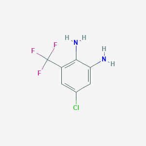 molecular formula C7H6ClF3N2 B3031131 5-Chloro-3-(trifluoromethyl)benzene-1,2-diamine CAS No. 156425-10-4
