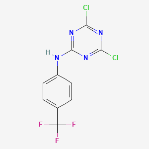 molecular formula C10H5Cl2F3N4 B3031158 N2-[4-(trifluoromethyl)phenyl]-4,6-dichloro-1,3,5-triazin-2-amine CAS No. 169323-78-8
