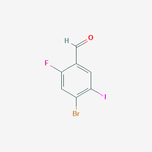 molecular formula C7H3BrFIO B3031172 4-Bromo-2-fluoro-5-iodobenzaldehyde CAS No. 1803588-49-9