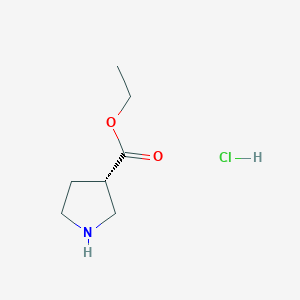 molecular formula C7H14ClNO2 B3031175 （S）-3-羧酸乙酯盐酸吡咯烷 CAS No. 1807350-91-9