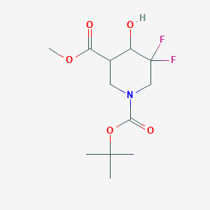1-Tert-butyl 3-methyl 5,5-difluoro-4-hydroxypiperidine-1,3-dicarboxylate