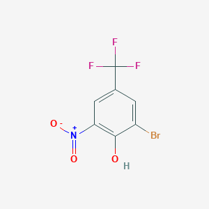 molecular formula C7H3BrF3NO3 B3031229 2-Bromo-6-nitro-4-(trifluoromethyl)phenol CAS No. 206759-48-0