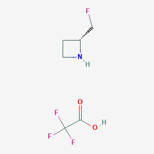 molecular formula C6H9F4NO2 B3031257 (2R)-2-(fluoromethyl)azetidine; trifluoroacetic acid CAS No. 2173637-39-1
