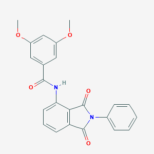 molecular formula C23H18N2O5 B303126 N-(1,3-dioxo-2-phenylisoindol-4-yl)-3,5-dimethoxybenzamide 