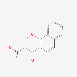 molecular formula C14H8O3 B3031297 4-oxo-4H-benzo[h]chromene-3-carbaldehyde CAS No. 23469-48-9