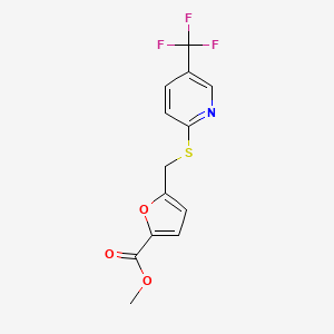 Methyl 5-({[5-(trifluoromethyl)pyridin-2-yl]sulfanyl}methyl)furan-2-carboxylate
